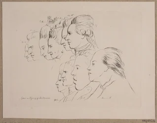 10 portretów: Enevold Brandt, Johann Friedrich Struensee, Caroline Mathilde, Julieane Marie, Dziedziczny książę Frederik, Christian VII, Marie Jeanne Clemens, J.F. Clemens, Jens Juel i Nicolai Abildgaard