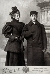 Zinaida Gippius, rosyjska poetka, z historykiem sztuki Akimem Wołyńskim, ok. 1890–1894.