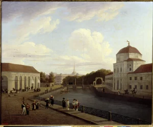 Pałac Michela w Sankt Petersburgu. (Pałac Michała W Petersburgu). Obraz Andrieja Jefimowicza Martynowa (1768-1826), olej na płótnie