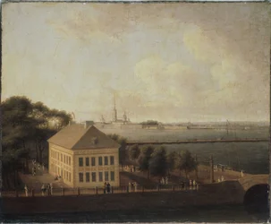 Widok na Newę i Letni Pałac Piotra I (1672-1725), Sankt Petersburg (Widok na Newę i Letni Pałac Piotra I) - Obraz Andrieja Jefimowicza Martynowa (1768-1826), olej na płótnie, sztuka rosyjska