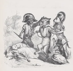 Autorem tego ataku jest delikatny mały wilk ze Scen z szeregowca an..., ca. 1837-47.