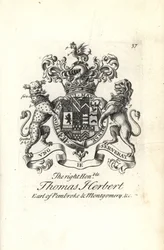 Herb i herb prawego szanownego Thomasa Herberta, 8. hrabia Pembroke i Montgomery