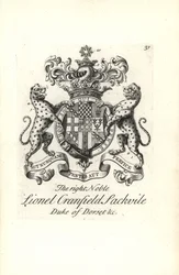 Herb i herb prawego szlachcica Lionela Cranfielda Sackville, księcia Dorset