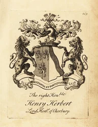 Herb Prawego Honorowego Henryka Herberta, Lorda Herberta z Cherbury, Barona Herberta z Cherbury (lub Chirbury)
