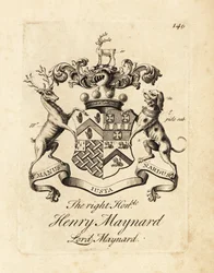 Herb szanownego Henryka Maynarda, Lorda Maynarda, 4. Barona Maynarda, zm. 1742