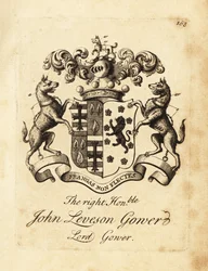Herb Wielmożnego Johna Levesona Gowera, Lorda Gower
