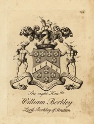 Herb Wielmożnego Williama Berkley, Lord Berkley of Stratton, 4. Baron Berkeley of Stratton, zmarł 1741