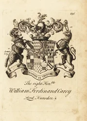 Herb Wielmożnego Williama Ferdinanda Careya, 8. Barona Hundsena, Lorda Hunsdon