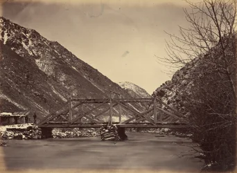 Płyta 42. Mormon Turnpike Bridge, Mouth of Weber Canon, 1869 r. (zdjęcie)