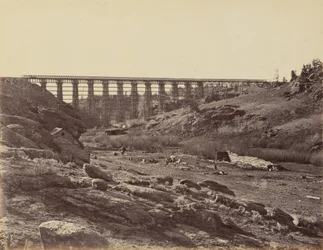 Płyta 7. Most Dale Creek, widok ogólny, 1869 r. (zdjęcie)