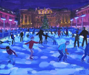 Wieczorowi łyżwiarze, Somerset House, 2015,