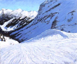 Into the valley, Courchevel, Francja, 2019, (olej na płótnie)