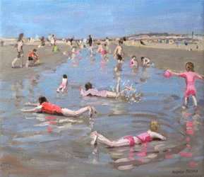 Mokre piaski, West Wittering (olej na płótnie)