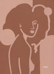 Minimalistyczna naga kobieta