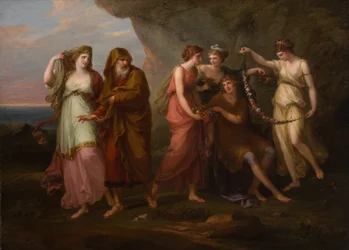 Telemach i nimfy Kalipso, 1782.