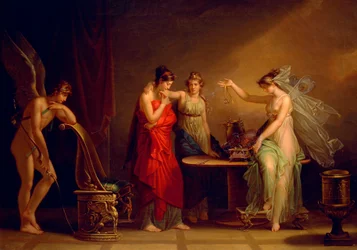 Legenda o Kupidynie i Psyche, autorstwa Angeliki Kauffmann (1741-1807)