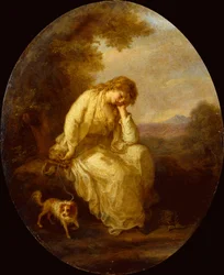 Maria w Moulines (olej na miedzi)
