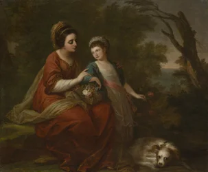 Pani Hugh Morgan i jej córka, c.1771 (olej na płótnie)