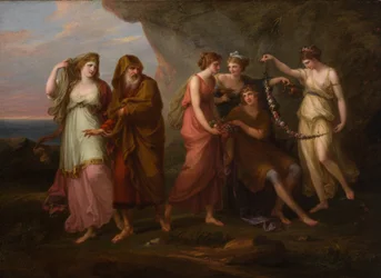 Telemach i nimfy Kalipso, 1782