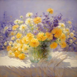 Florals 01, ok. 2020 (olej na płótnie)