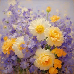 Florals 03, ok. 2020 (olej na płótnie)