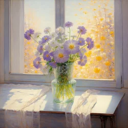 Florals 04, ok. 2020 (olej na płótnie)