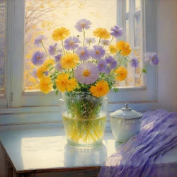 Florals 07, ok. 2020 (olej na płótnie)