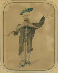 Karykatura Telemaco Signoriniego wracającego z Paryża, ok. 1884 (tempera na tekturze)
