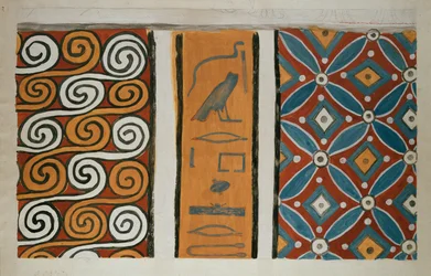 Kopia malowidła ściennego z prywatnego grobowca 82 Amenemheta, Teby I, 1, 163-167, XX w.