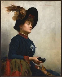Portret kobiety w okularach pera