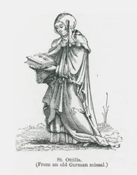 Św. Ottilia (litografia)