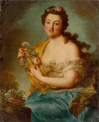 Autoportret jako Flora, ca. 1766.