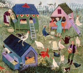 Zbieranie jajek, 2003 (akryl)