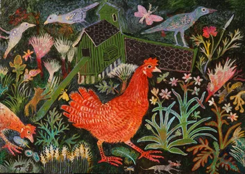 Red Hen Run, 2018 (akryl)