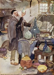 Alchemik, scena z bajki Hansa Christiana Andersena The Wind