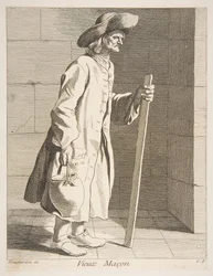 Stary murarz, 1737.