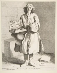 Handlarz noży, nożyczek i grzebieni, 1742.