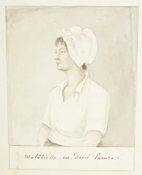 Portret Mulatki, niedatowany (grafit, akwarela i szarość wash on paper)