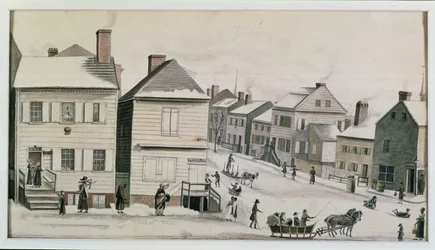 Róg ulic Warren i Greenwich, 1809 r.
