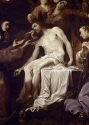 Pieta ze św. Klarą, św. Franciszkiem, św. Marią Magdaleną i św. Janem, fragment Jezusa (olej na płótnie)
