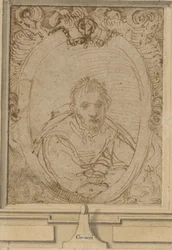 Autoportret, ok.1580 (pióro i brązowy tusz na papierze)