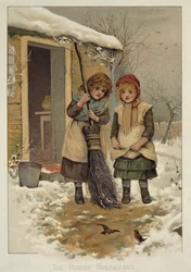 Śniadanie Robins, wiktoriańska ilustracja