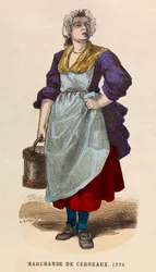 Handlarz jądrami w 1774 r. (orzechy włoskie) - Sprzedawca orzechów włoskich w 1774 r. - kolekcja prywatna