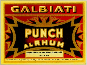 Reklama ponczu rumowego Marcello Galbiati (chromolitografia)