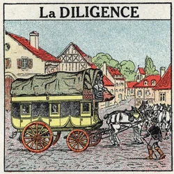 Trakcja zwierząt: pracowitość. Anonimowa ilustracja z 1925 r. Ze zbiorów prywatnych.