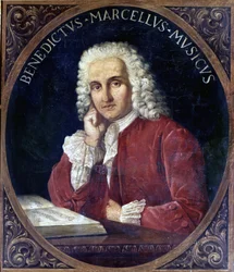Benedetto Marcello (1686-1739) Włoski kompozytor anonimowy obraz XVIII wieku. Wenecja