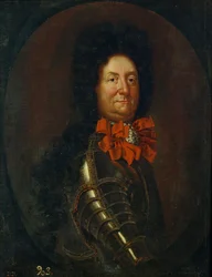 Karol III Filip z Palatynatu - Portret Karola III Filipa, elektora palatyna (1661-1742) autorstwa Anonimowego, ok. 1930 r. 1710 - Olej na płótnie, 88x69 - Muzeum Łąki, Madryt