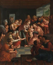 Chrystus błogosławiący dzieci, ok. 1570 (olej na płycie)