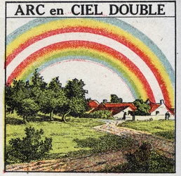 Kolory: podwójna tęcza. Anonimowa ilustracja z 1925 r. Ze zbiorów prywatnych.