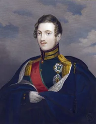 Constantin Pavlovitch, grand-duc de Russie ou Constantin Pavlovitch Romanov - Wielki książę Konstantyn Pawłowicz Rosji (1779-1831) - Anonimowy - 1825 - Miedzioryt, akwarela - 15,8x12,6 - Kolekcja prywatna